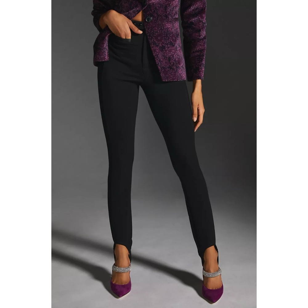 Anthropologie Maeve Stirrup Riding Leggings in Black